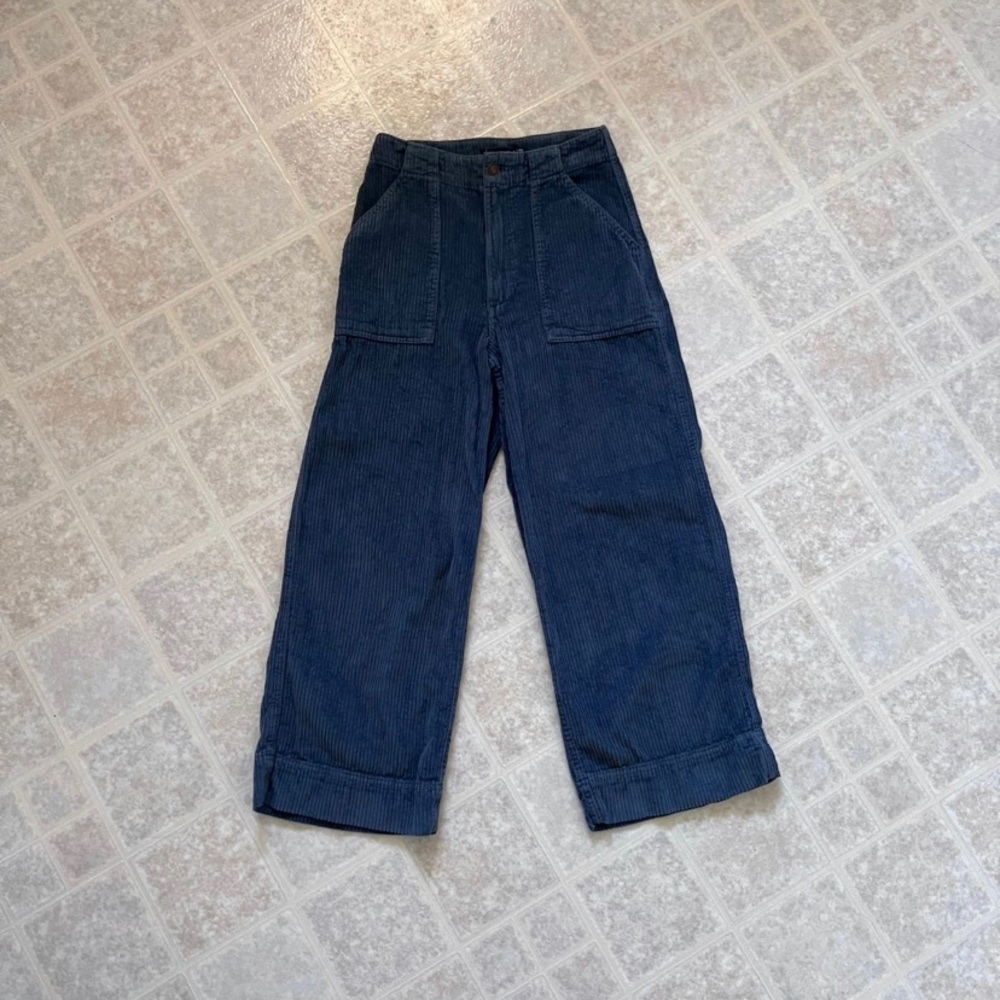 A&F Corduroy Cropped Wide Leg Pants